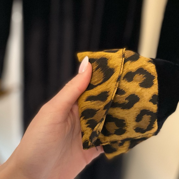 Velour & Leopard Print Dress - Picture 8 of 8